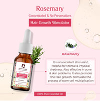 Passion Indulge Pure Rosemary Essential Oil for Hair Growth, Skin and Aromatherapy | Natural Multipurpose Essential Oil - 10 ml
