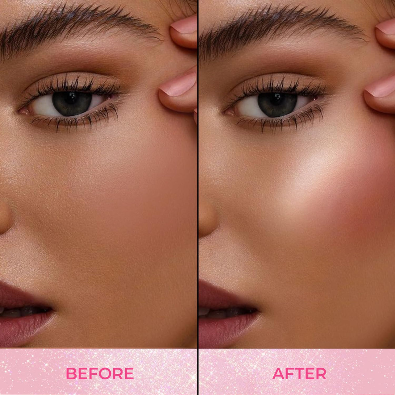 Just herbs Halo Glow Drop Blush Mango Butter + Rice Starch, Weightless Creamy Liquid Blush 10 ml (Gushing Grape)