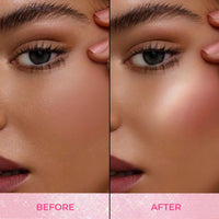Just herbs Halo Glow Drop Blush Mango Butter + Rice Starch, Weightless Creamy Liquid Blush 10 ml (Gushing Grape)