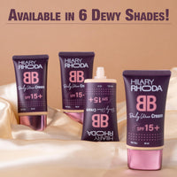 Hilary Rhoda BB Cream with SPF 15 | Infused with Wheat Germ Oil & Jojoba Seed Oil | Weightless Formula | Hides Blemishes, Dark Spots & Pigmentation - 40ml (Shell White - Shade 1)