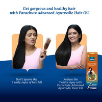 Parachute Advansed Jasmine, Coconut Hair Oil - 400 ml with Free 90 ml pack and Parachute Advansed Ayurvedic Coconut Hair Oil, Hair Oil, Controls Hairfall and 7 Major Hair Problems, 300 ml