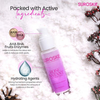 Suroskie Rose Instant Enzyme Face Scrub 50Ml | India’S First Enzyme Scrub For Glowing Skin, Cleans Pores & Dark Spots | Clear White & Black Head | Rose, Aha+ Bha & Cellulose Extract| For Men & Women
