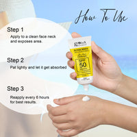 Globus Naturals Sunscreen with Ultra Sheen Defense, SPF 50 PA+++, UVA & UVB Protection, Lightweight & Non-greesy Formula, Normal to Oily Skin, 50 gm (Pack of 3)