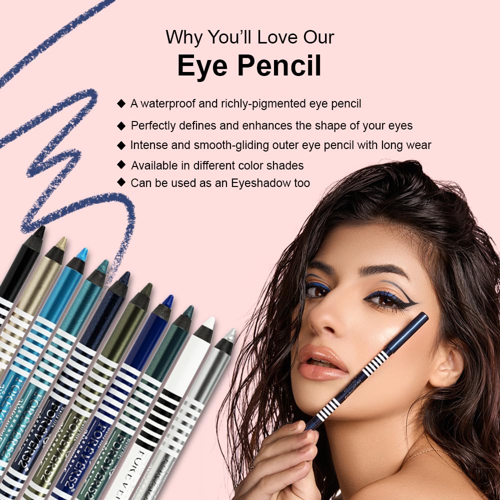 Forever52 Daily Life Waterproof Smoothening Matte Eye Pencil, (1G, Onyx Black) - ( F501)