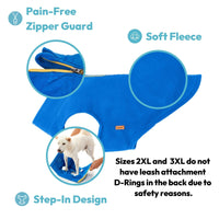 Gooby Zip Up Fleece Dog Sweater - Lime, 3X-Large - Warm Pullover Fleece Step-in Dog Jacket with Dual D Ring Leash - Winter Small Dog Sweater - Dog Clothes for Small Dogs Boy and Medium Dogs 3X-Large chest (~28.5