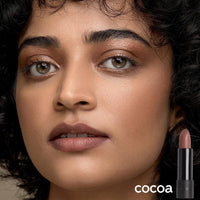Ruby's Organics Semi-Matte Lipstick for Women All Indian Tones- Highly Pigmented, Moisturizing, Non Drying, Lightweight and Long Lasting- Lip Makeup, Synthetic Chemical Free- Brown Cocoa, 3.7g