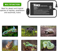 iPower 4 by 7-Inch 4 Watts Reptile Heating Mat with Temperature Controller Under Tank Warmer Terrarium Heat Pad for Reptiles and Amphibians, Black 4