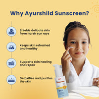 Babyorgano Natural Sunscreen For kids (2+ years) SPF 50 PA+++ UVA/UVB/Suits all Skin Type |Sun Protection |Deep Hydration 50gm (Pack of 1)