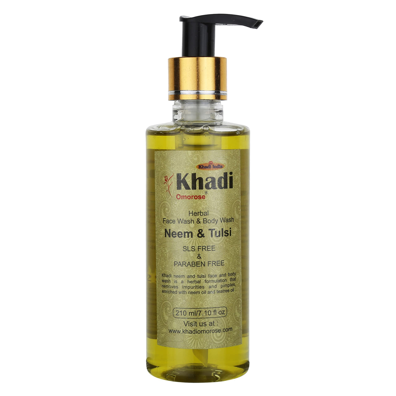 Khadi Omorose Neem and Tulsi Face and Body Wash, 210ml
