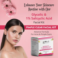 Globus Naturals Glycolic & 1% Salicylic Acid Peel Off Mask & Facial Kit Combo, Anti Acne & Oil Control Formula, For Normal to Oily Skin