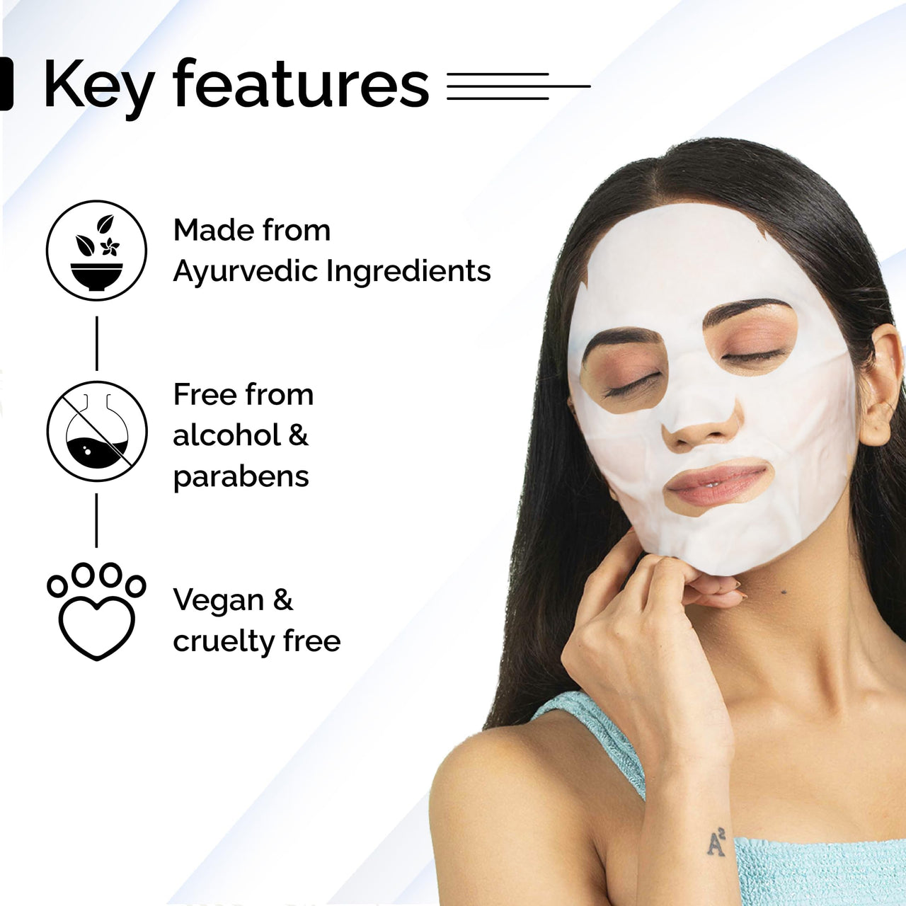 PYOURA Tulsi Anti-Aging Combo: Face Toner Mist (100ml) + Sheet Mask (Pack of 1), For Managing Wrinkles & Fine Lines, Hydrates & Refreshes Skin, All Skin Types, Alcohol-Free, Natural & Ayurvedic