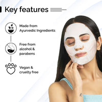 PYOURA Tulsi Anti-Aging Combo: Face Toner Mist (100ml) + Sheet Mask (Pack of 1), For Managing Wrinkles & Fine Lines, Hydrates & Refreshes Skin, All Skin Types, Alcohol-Free, Natural & Ayurvedic