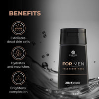 Carlton London Men Face Scrub & Mask I Aloe vera Soybean Walnut Coffee I Exfoliates dead skin Brightens complexion Hydrates and Nourishes | 1x100ml