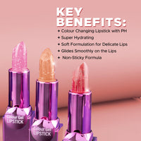 Hilary Rhoda Colour Gel Lipstick | Super Hydrating | Soft Formulation for Delicate Lips | Semi_Glossy Finish | PH Colour-Changing & Highly Pigmented Lipstick | 3.6g (Shade-3)