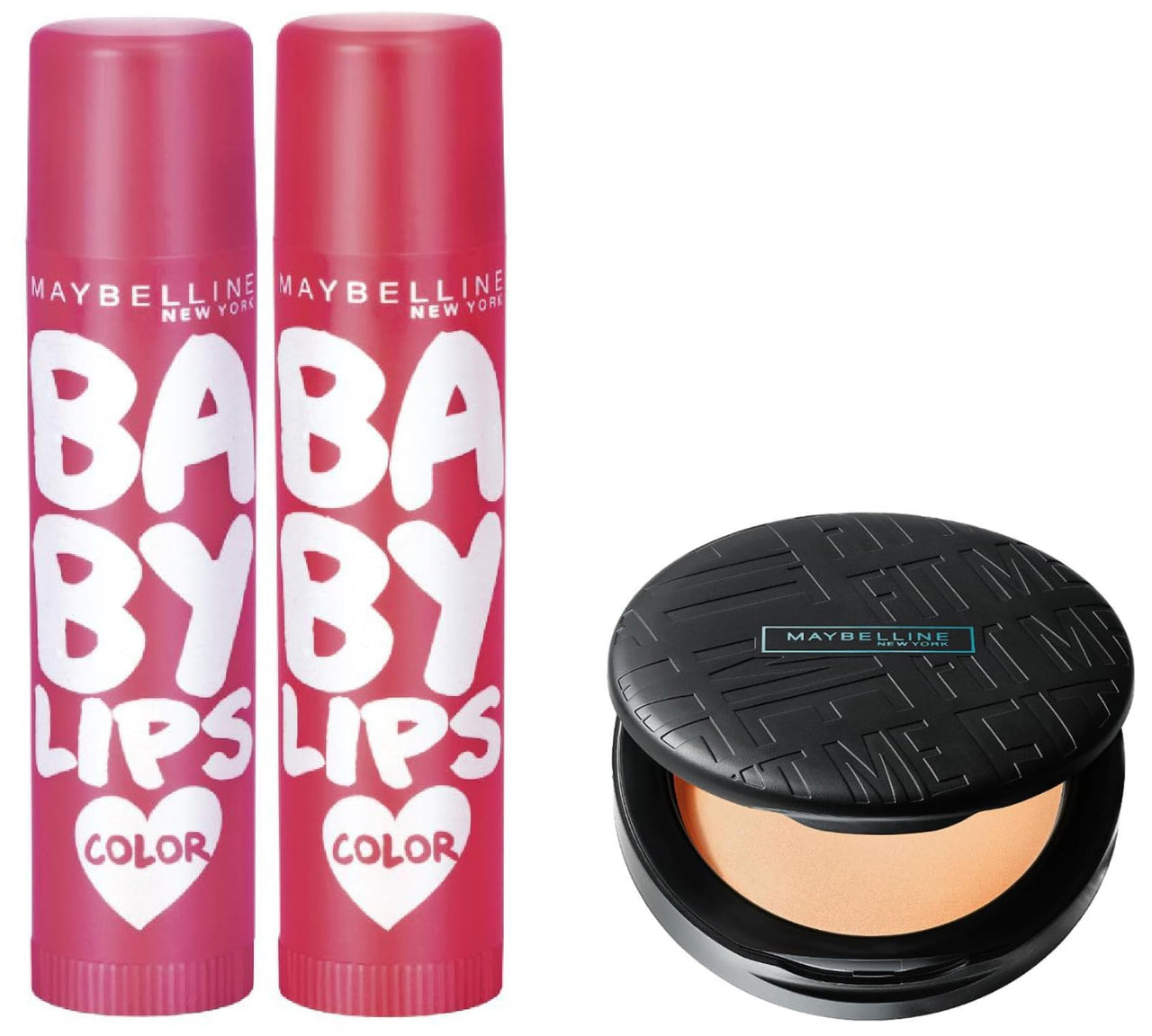 Maybelline New York Lip Balm & New York Compact Powder Combo, 2 Count, Multicolor
