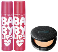 Maybelline New York Lip Balm & New York Compact Powder Combo, 2 Count, Multicolor