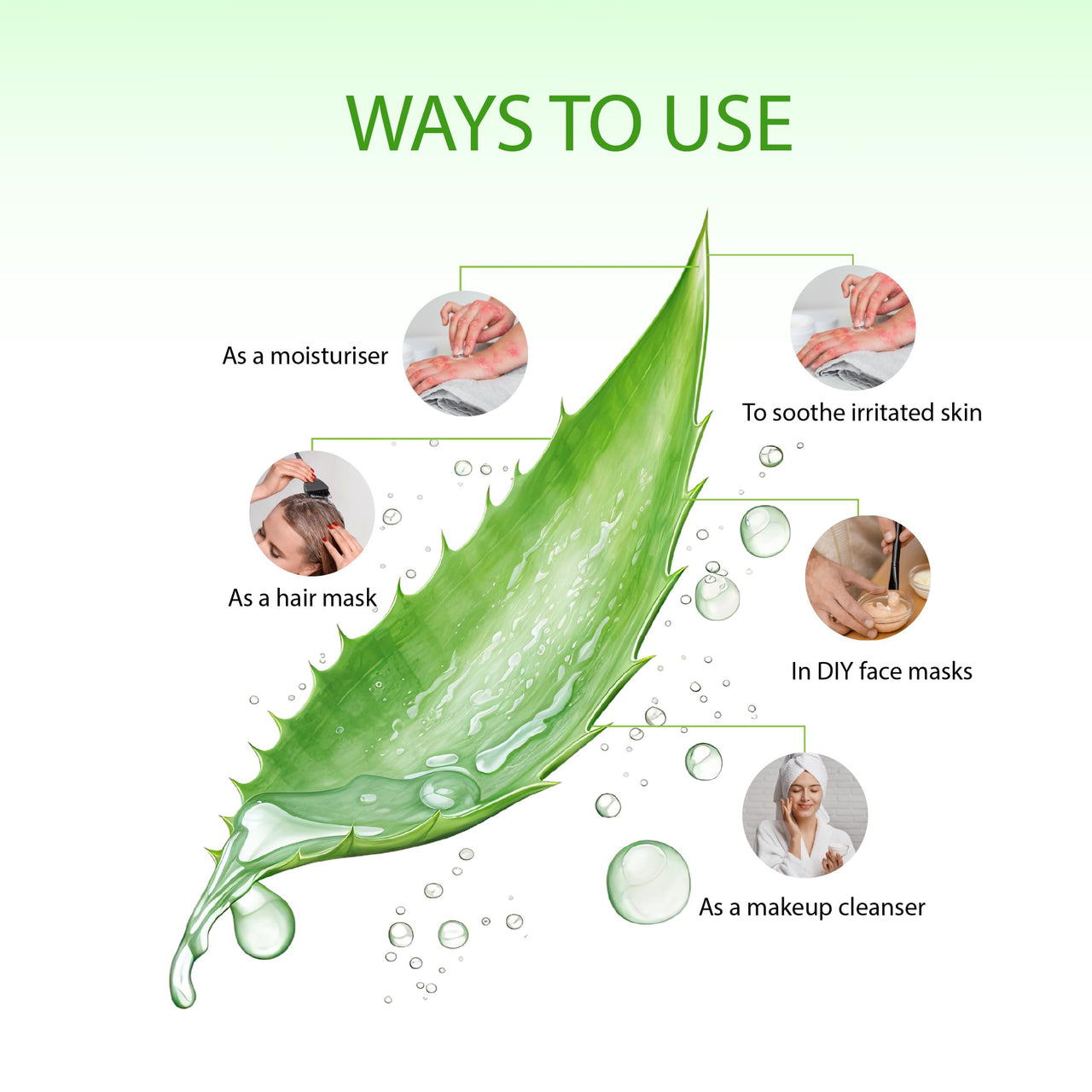 Vitro Aloe Vera Gel for Face, Skin and Hair - with Vitamin E, Rosemary Extract, Cucumber Extract and Aloe vera Juice - 100ml