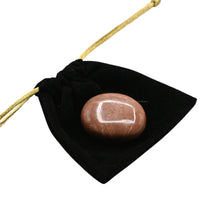 Peach Moonstone Palm Stone - Hot Massage Worry Stone for Natural Body Chakra Balancing, Reiki Healing and Crystal Grid Peach Moonstone