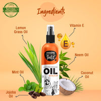 Wagging Tails Soothing Massage Pets Oil- 200ml for Dogs, Cats and Pet with Vitamin E | Natural Oil use to Controls Hair Fall & Improves Coat Shine and Softness