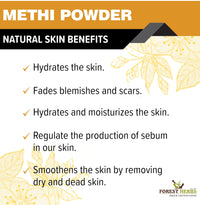 The Forest Herbs Natural Care From Nature 100% Pure Edible Fenugreek Methi Powder 200g For Hair Growth and Skin Care, Eating