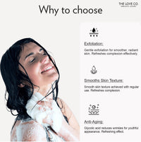 THE LOVE CO Be Radiant 5% Glycolic Acid Body Wash | Body Wash Shower Gel for Dark Spots & Dark Patches | Helps Improve Rough, Bumpy & Strawberry Skin | For Men & Women - 250ml