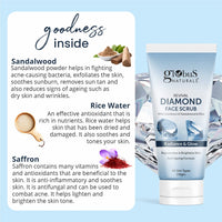 Globus Naturals Revival Diamond Face Scrub, For Deep Pore Cleansing & Skin Lightening, Natural & Ayurvedic Formula, Chemical Free, Cruelty Free, Suitable For All Skin Types, 100 gm