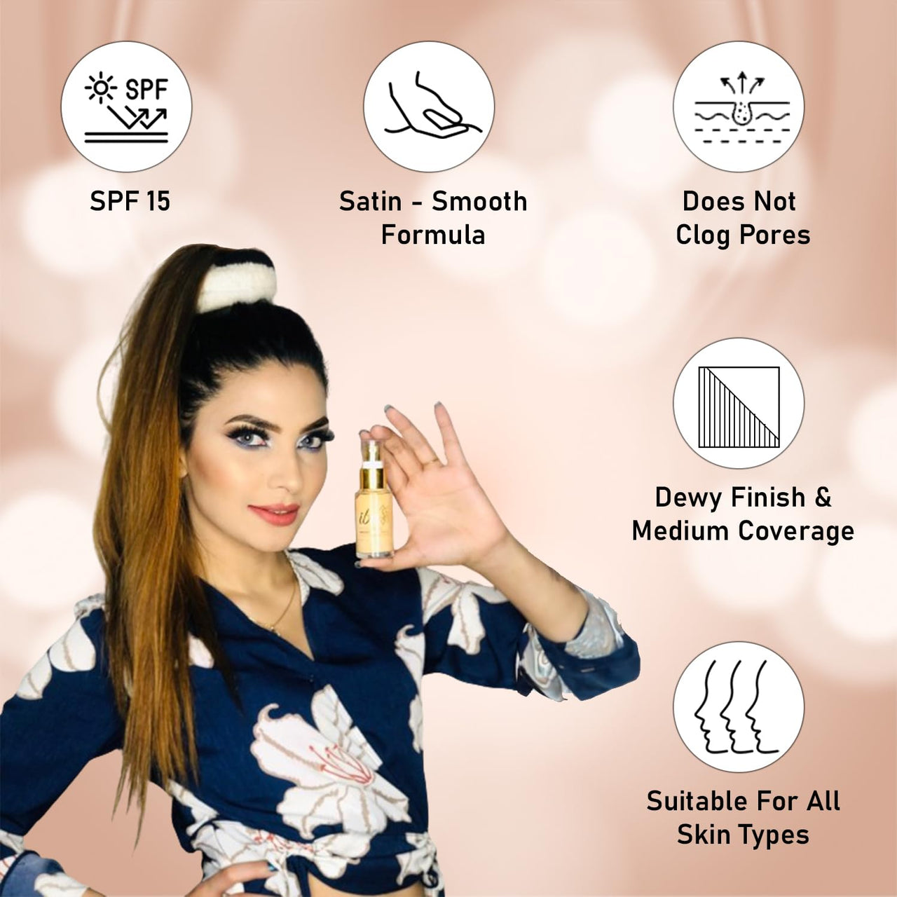 Iba Primer + Foundation + Compact Base Combo - Golden Beige | Long Lasting, Full Coverage Base Makeup | Vegan & Cruelty-Free