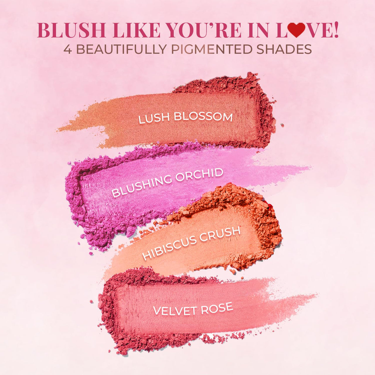 Just Herbs Nourishing Powder Blush Infused with Beetroot & Gotukola Highly Pigmented, Buildable Suitable for All Skin Tones - 3.5 g (Hibiscus Crush)