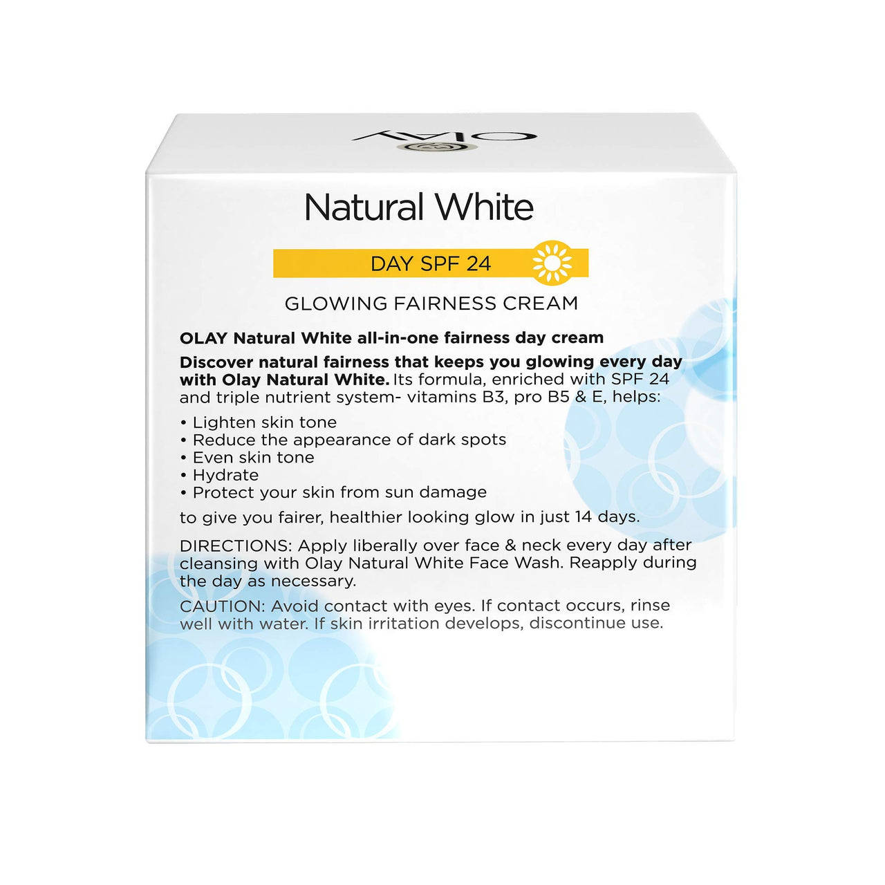 Olay Natural White Light Instant Glowing Fairness Cream, 40g & Olay Day Cream Natural White Fairness Moisturiser SPF 24, 50g