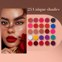 Lakyou Beauty Multi-Shade Lip Palette with 25 Colors, 24g | Versatile Lipstick Palette | Bold, Nude, and Vibrant Shades for Every Occasion