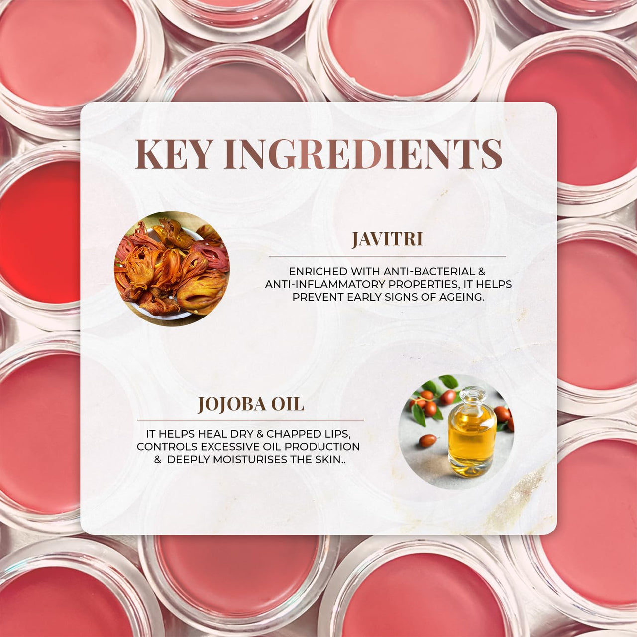 Just Herbs Ayurvedic, Natural Lip & Cheek Tint, Blush For Women- SLS, Chemical & Paraben Free - 04 Mahogany (Creamy Matte)