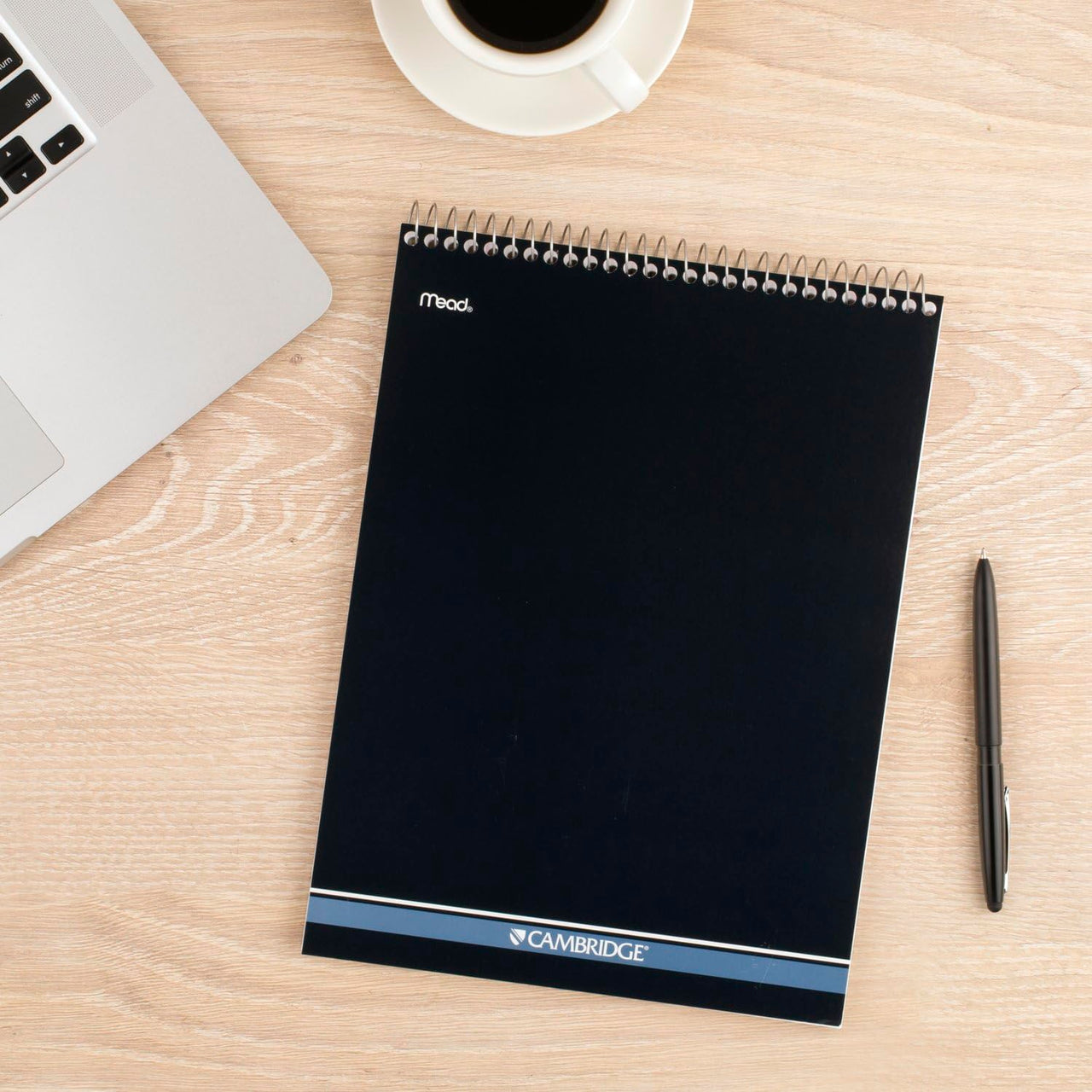 Cambridge Notebook, Business Notebook, 8-1/2" x 11", 70 Sheets, College Ruled, Top Wirebound, Navy (59882)