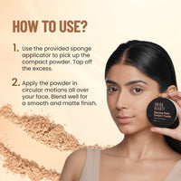 SWISS BEAUTY Everyday Matte Lightweight Compact With Spf 10 For All Skin Types | 12 Hours Of Oil Control | Mattifies Pores And Fine Lines | Comes With Sponge Applicator | Shade- 05 Almond, 9g