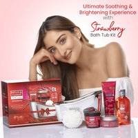 Bryan & Candy Strawberry Bath Tub Essentials| Gift Set For Women And Men | Complete Home Spa Experience