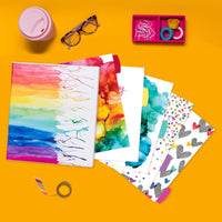 Avery + Amy Tangerine Designer Collection Binder, 1.5 Inch Round Rings, 275-Sheet Capacity, Watercolor Rainbow (28347) 1.5