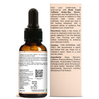 Body Cupid Caffeine Under-Eye Serum - for Puffy Eye Bags Fine Lines Dark Circles Wrinkles| 30 ml | All Skin types