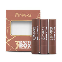 MARS Matte Box Set of 3 Lipsticks for Women (3x3.2 gm) (04-Brown) Matte Lip Liner | One Swipe Smooth Application | Long Lasting Lip Pencil (1.4gm) (20-CHILL RED)