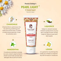 Passion Indulge Natural Pearl Light Cleanser 100ml & Simpli Aloe vera Gel 200ml Pack For Clear Complexion & Skin Brightening