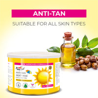 BEE ONE Anti Tan Milky Wax, 440g for Painless Hair Removal and Smooth Silky Soft Skin