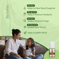 BabyOrgano® Natural Cold Relief Roll On with Organic Eucalyptus Oil for Cold and Cough | Nose Block | Chest Congestion 40ml