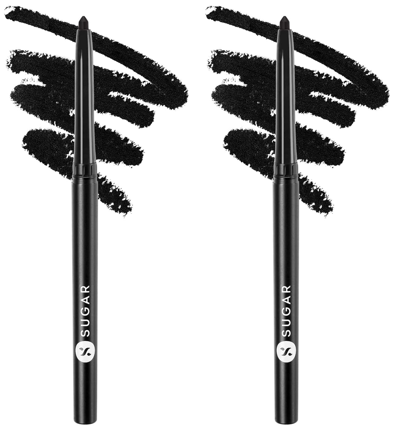 SUGAR Cosmetics Kohl Of Honour Intense Kajal Pencil, Matte Finish, Longlasting Formula, Lightweight - 01 Black Out (Pack Of 2)