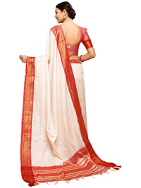 Satrani Women's Poly Silk Woven Saree With Unstitched Blouse Piece