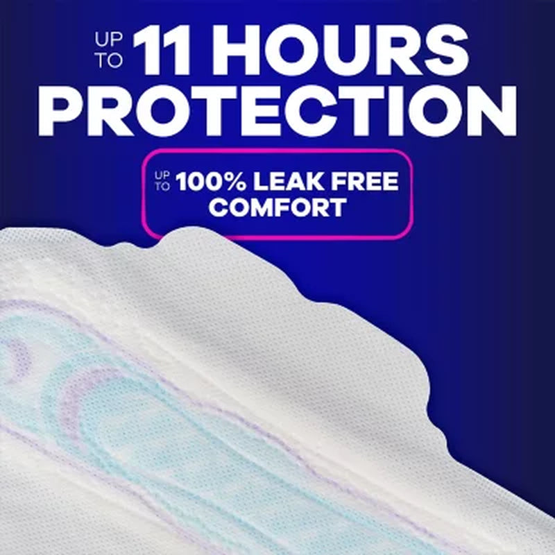 Always Ultra Thin Overnight Pads with Wings, Size 4, 80 Ct.