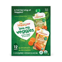 Happytot Organics Love My Veggies, Variety Pack, Stage 4 Pouch, 12Ct.