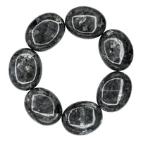 Larvikite Palm Stone - Hot Massage Worry Stone for Natural Body Chakra Balancing, Reiki Healing and Crystal Grid Larvikite