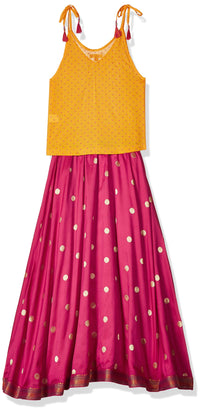 BIBA Girl's  Cotton Lehenga Set 4 Years-5 Years