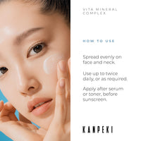 Kanpeki Vita Mineral Complex Face Cream | Reduces Discoloration & Provides Hydration | Contains Lotus, Williow Bark & Honey Extracts | Japanese Skin Care Product | Dry to Normal Skin