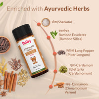 Babyorgano Sitopaladi Churna or Churan (1-15 Years) - Ayurvedic Classical Remedy for Cough Cold, Sore Throat & Digestive Wellness for Kids - 100gm