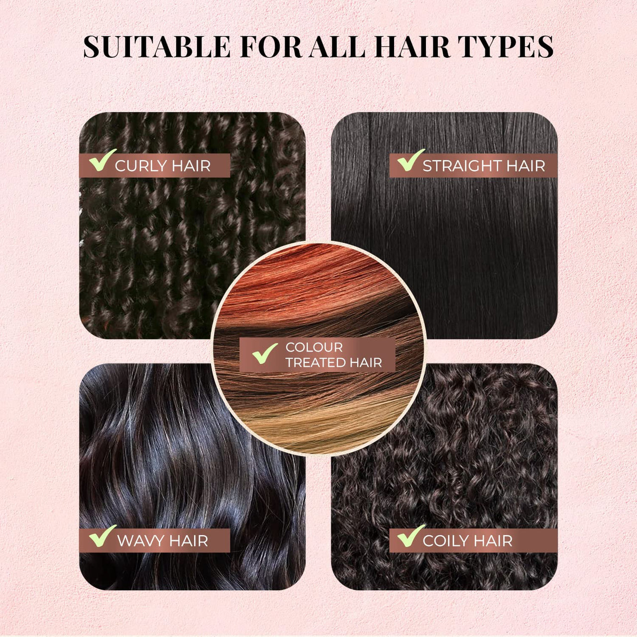 Just Herbs Anti Hairfall Natural Hair Mask with Castor & Black Onion Seed for Dandruff Suitable for Color Treated & All hair types