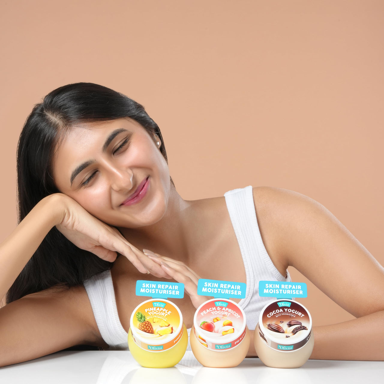 Olivia Skin Repair Moisturizer with Cocoa Yogurt & Probiotics | Hydrating Moisturizer for Dry Skin, Anti-Aging & Pigmentation | Body Lotion for Women & Men | All Skin Types | 200g